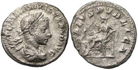 Silver denarius Severus Alexander, 13 March 222 - March 235 A.D.